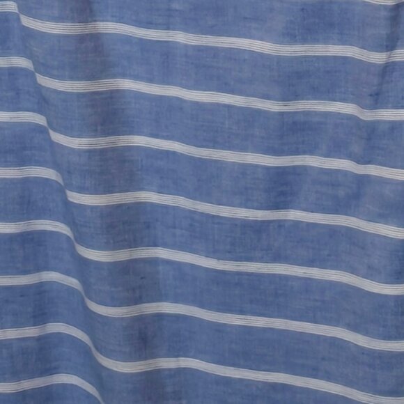 Talbots Linen Blend Blue and White Striped Shift Dress Size 14 - Picture 4 of 7